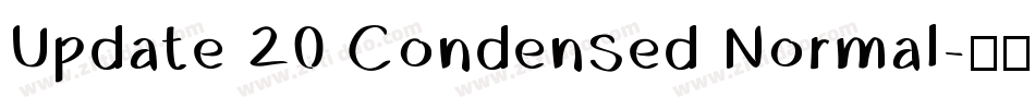 Update 20 Condensed Normal字体转换